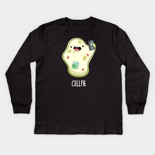 Cellfie Funny Biology Pun Kids Long Sleeve T-Shirt